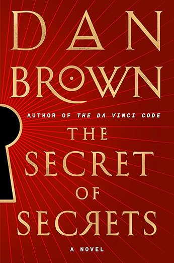 Book cover. Red background, with half a keyhole on left side. Text: The Secret of Secrets by Dan Brown.